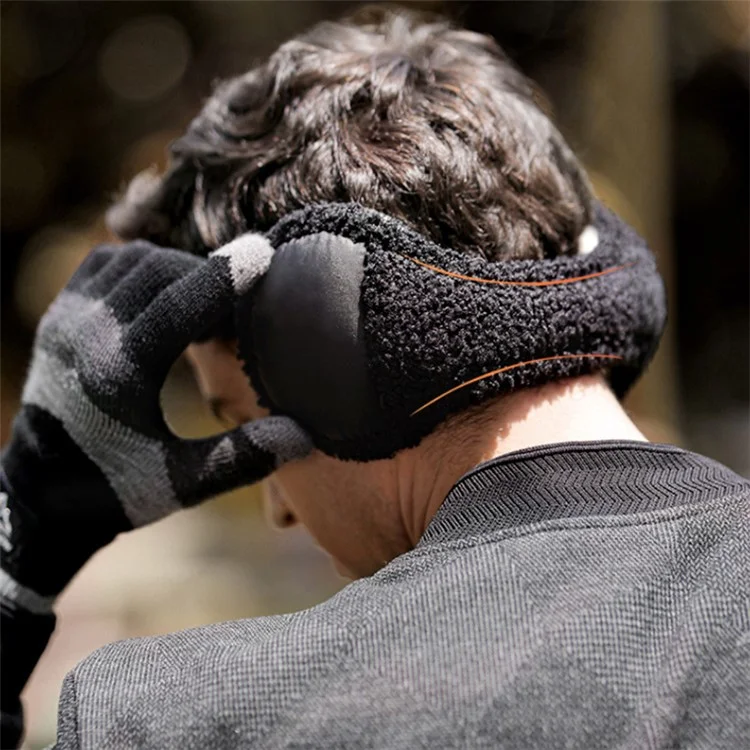 GOLOVEJOY DEZ34 Men Winter Warm Earmuff Outdoor Polyester Windproof Ear Protection Cover - Black