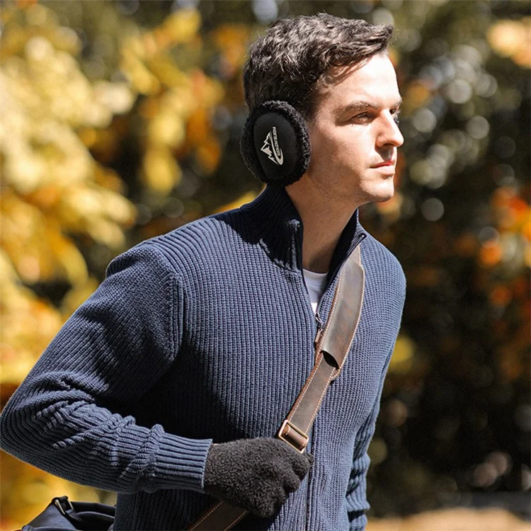 GOLOVEJOY DEZ34 Men Winter Warm Earmuff Outdoor Polyester Windproof Ear Protection Cover - Black