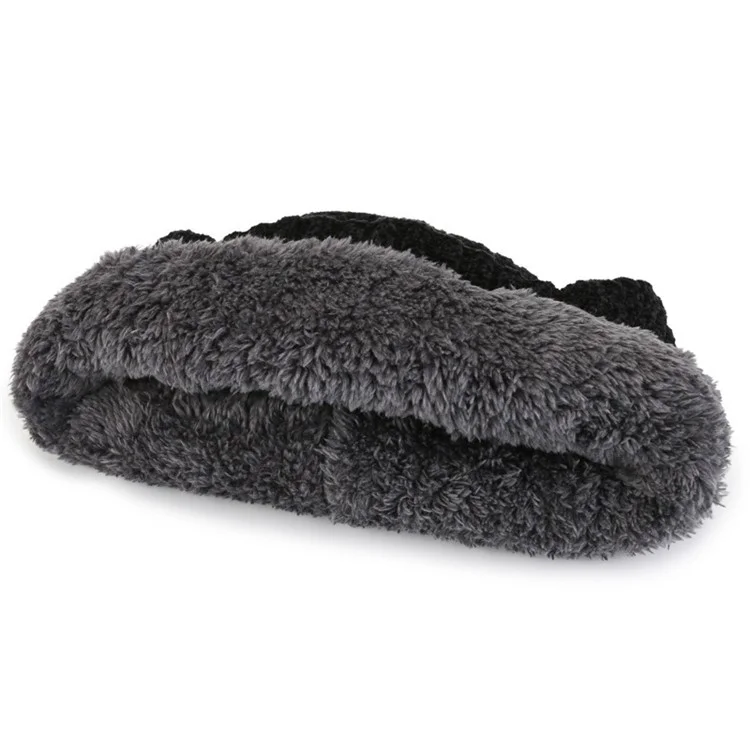 VRAUTO Chenille Beanie Winter Thickened Hat Knit Cap for Cycling, Running - Blue
