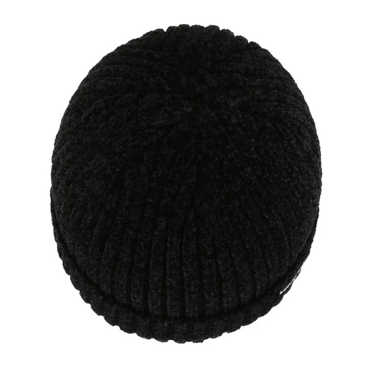 VRAUTO Chenille Beanie Winter Thickened Hat Knit Cap for Cycling, Running - Blue