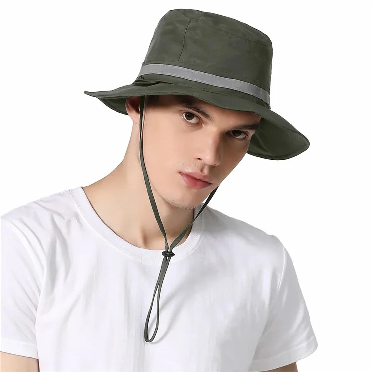 OUTFLY B2109 Waterproof Summer Fisherman Hat UV Protection Sunshade Hat Quick Drying - Army Green