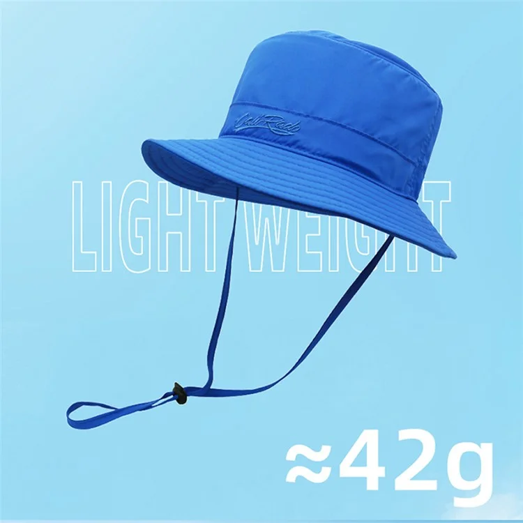 CALIRADO B2107 Outdoor Kids Sun Protection Bucket Hat Polyester Foldable Quick-Drying Sun Cap - Blue