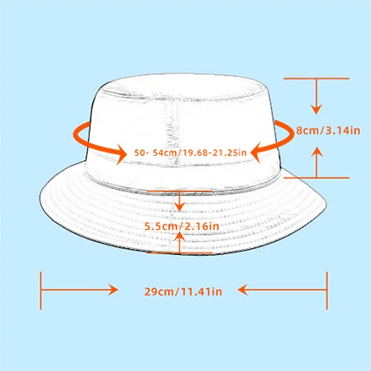 CALIRADO B2107 Outdoor Kids Sun Protection Bucket Hat Polyester Foldable Quick-Drying Sun Cap - Blue