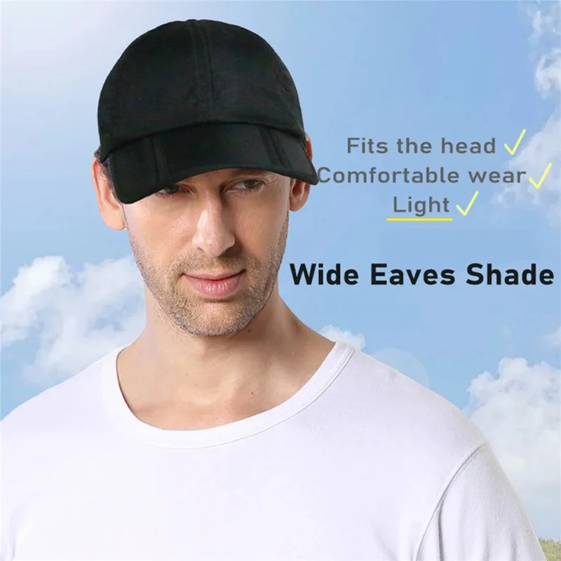 OUTFLY A13003 Summer Outdoor Sun-proof Hat Foldable Lengthen Brim Baseball Cap - Light Grey / with Logo