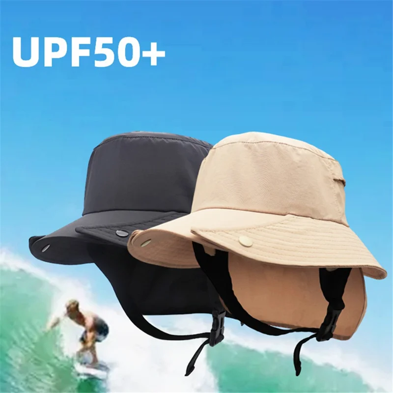 OUTFLY B2301 UPF50+ Sun-proof Hat Detachable Breathable Fishing Hat with Neck Flap - Red
