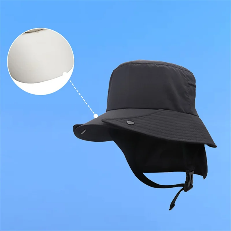 OUTFLY B2301 UPF50+ Sun-proof Hat Detachable Breathable Fishing Hat with Neck Flap - Red