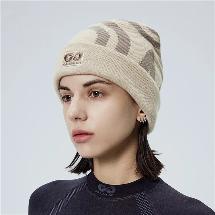 GOLOVEJOY DMZ113 Autumn Winter Ski Hat Ear Protection Beanie Cap for Skiing Cycling Hiking - Khaki