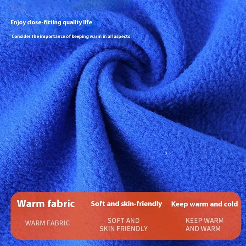Winterfeste Winddichte Polarfleece-Beanie-Mütze mit Ohrenschutz Helmliner-Kappe für das Motorradfahren - Saphir