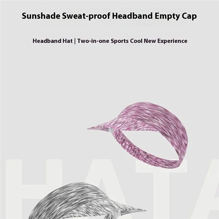 Casquette de sport pour course extérieure - Visière pare-soleil respirante à large bord, séchage rapide, sans sommet - Arc-en-ciel