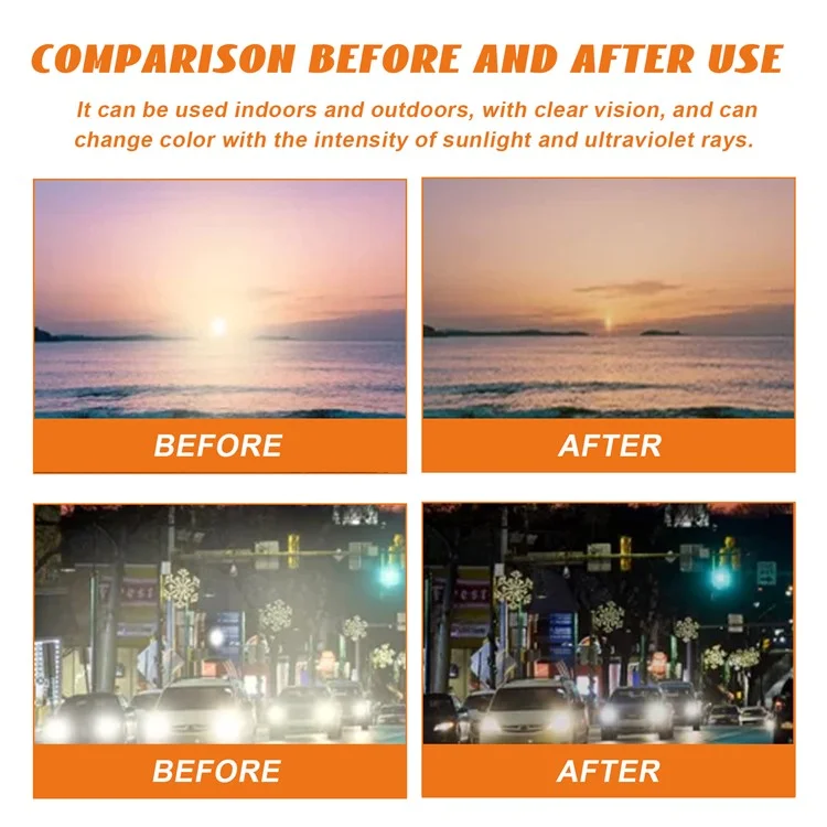JUE-FISH JUC08-A001-1-WH1 Optical Sensing Glasses Outdoor UV Protection Polarized Sunglasses