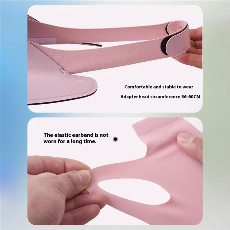 Masque de protection solaire pour course en extérieur avec visière large et écran facial - Protection UV en soie glacée + Masque - Rose