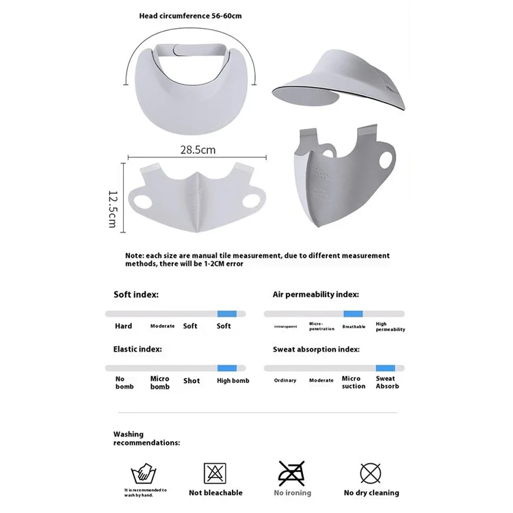 Masque de protection solaire pour course en extérieur avec visière large et écran facial - Protection UV en soie glacée + Masque - Rose