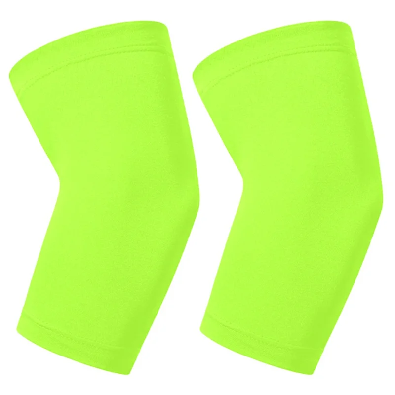 1 Pair Sports Elbow Sleeve Breathable Anti Slip UV Protection Beach Volleyball Arm Sleeve - Fluorescent Green