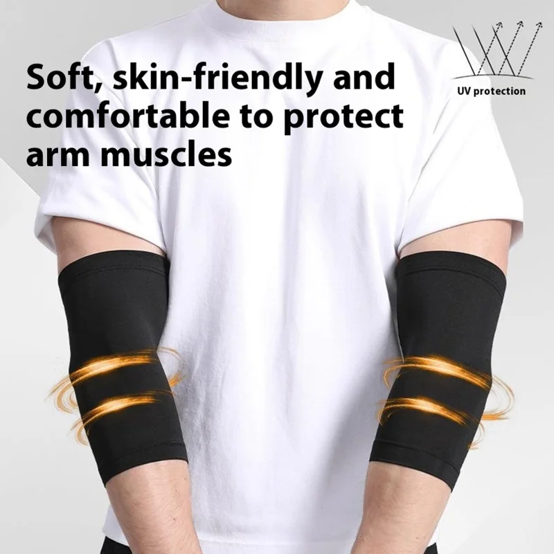 1 Pair Sports Elbow Sleeve Breathable Anti Slip UV Protection Beach Volleyball Arm Sleeve - Fluorescent Green