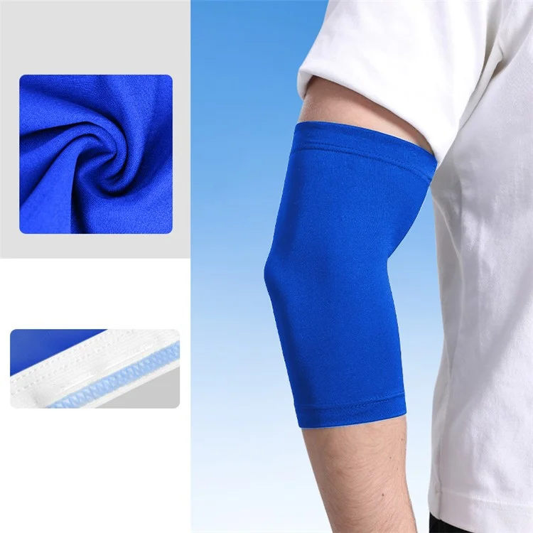 1 Paire de Manches de Coude de Sport Respirantes Anti-Dérapantes Protection UV Manches de Bras de Volleyball de Plage - Saphir