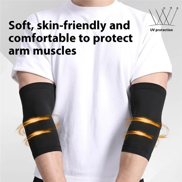 1 Paire de Manches de Coude de Sport Respirantes Anti-Dérapantes Protection UV Manches de Bras de Volleyball de Plage - Saphir