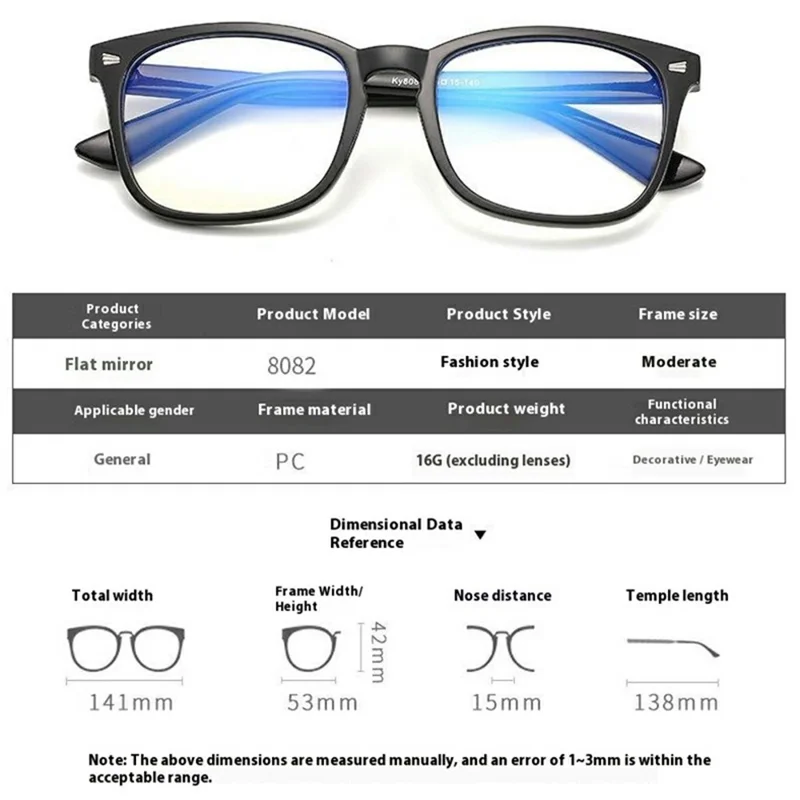 Non Prescription Blue Light Blocking Glasses Retro Square Frame Anti Eye Strain Eyewear for PC Laptop Users - Sand Black