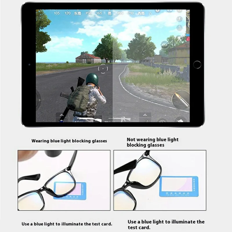 Non Prescription Blue Light Blocking Glasses Retro Square Frame Anti Eye Strain Eyewear for PC Laptop Users - Transparent