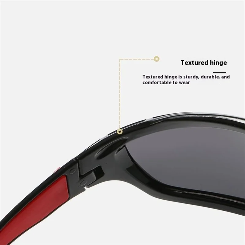 5530 Polarized Sunglasses for Men Women Outdoor Driving Glasses Cycling Sports Eyewear - Black + Red / Red Mirrored Lens