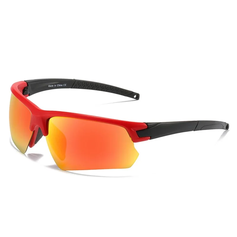 8508 Photochromic Sunglasses UV400 Protection Polarized Glasses Sports Eyewear - Red / Red Mirrored Lens