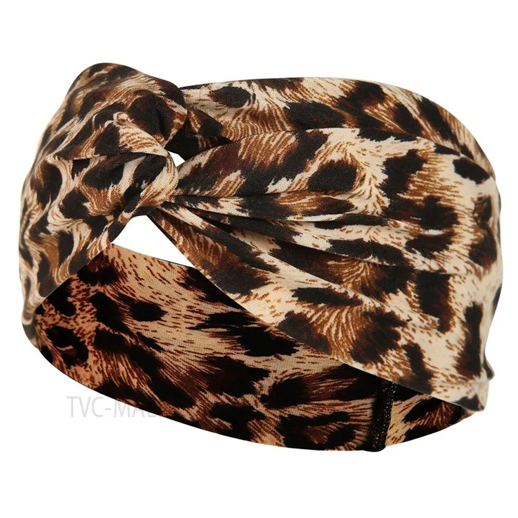 Women Boho Print Stirnbänder Breit Böhmisch Geknotete Kopfbandkopf -wrap -haarband Yoga Elastic Hair Band Für Fitness Running Cycling - #1