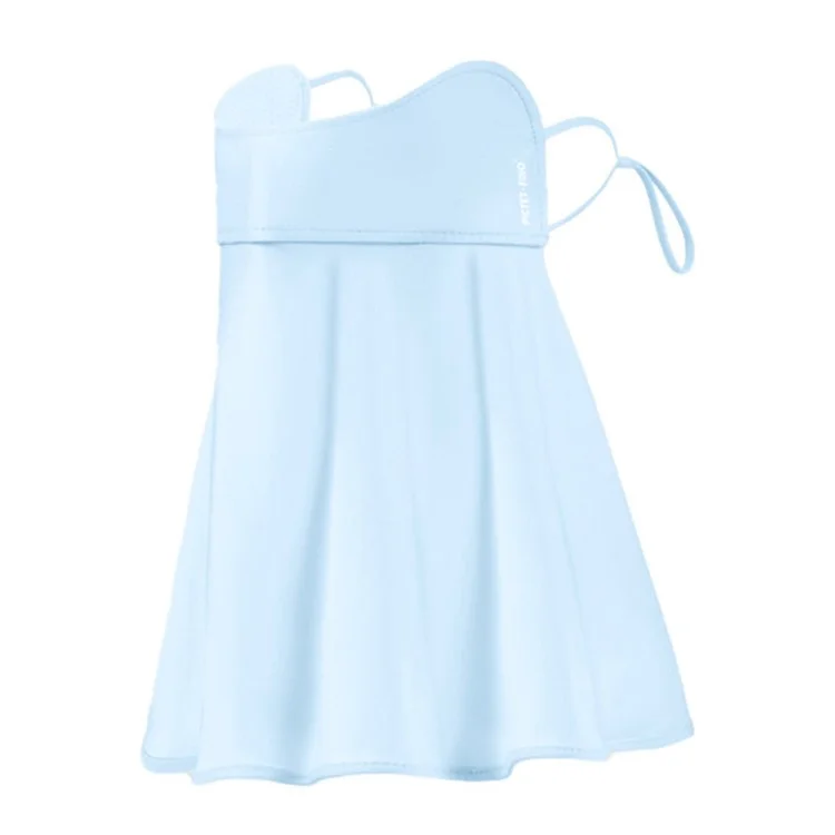 PICTET.FINO RH84 UV Protection Women Ice Silk Face Mask Neck Scarf with Adjustable Ear Loops - Baby Blue