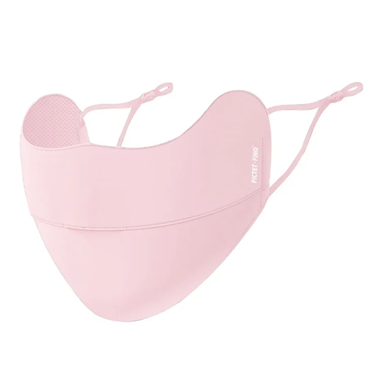 PICTET.FINO RH83 Ice Silk Face Mask UV Protection Breathable Summer Women Face Cover - Light Pink