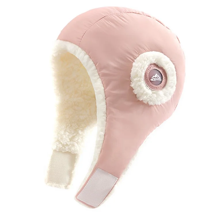 GOLOVEJOY DMZ89 Winter Windproof Bomber Hat Skiing Earflap Beanie Cap Keeping Warm for Cycling Hiking- Pink