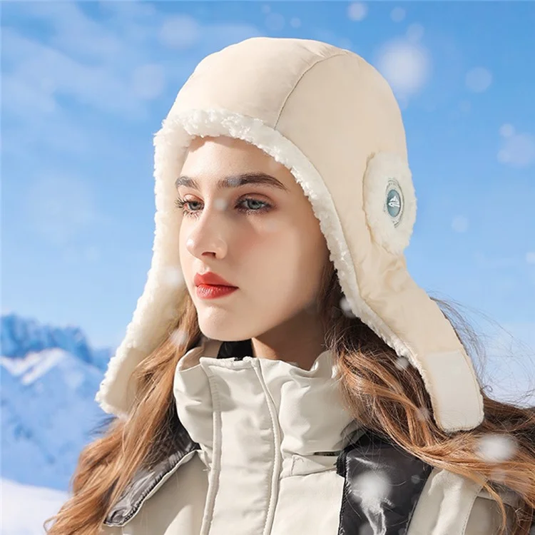 GOLOVEJOY DMZ89 Winter Windproof Bomber Hat Skiing Earflap Beanie Cap Keeping Warm for Cycling Hiking- Pink