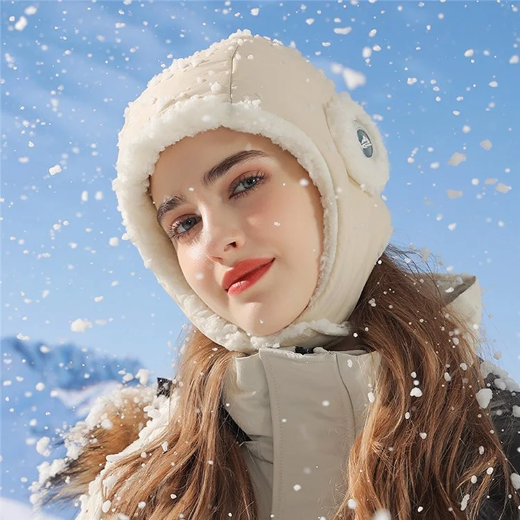 GOLOVEJOY DMZ89 Winter Windproof Bomber Hat Skiing Earflap Beanie Cap Keeping Warm for Cycling Hiking- Pink