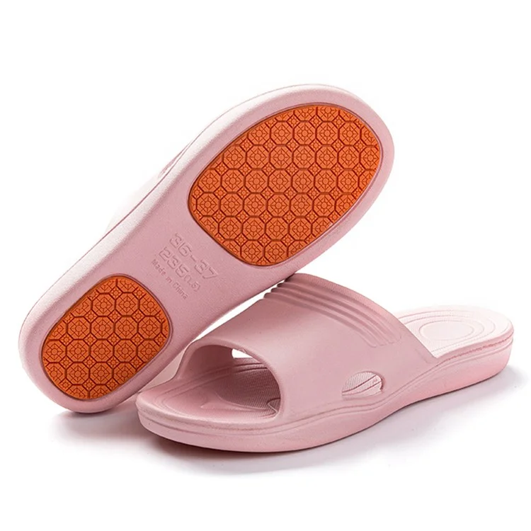 9555 1 Paare Pvc-badezimmerschuppen Nicht-schlupf-spa-duschsandale Für Männer Für Männer / Damen - Rosa / Größe: 36-37 (geeignet Für Größe: 35-36)