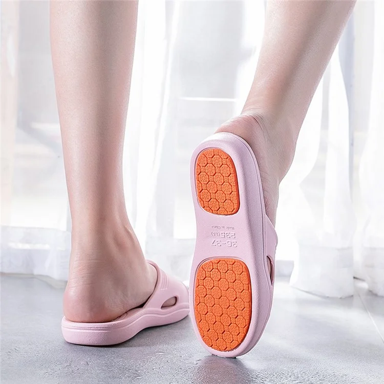9555 1 Paires de Sandales de Bain en PVC Anti-Dérapantes pour Hommes / Femmes - Rose / Taille: 36-37 (Convient aux Tailles: 35-36)