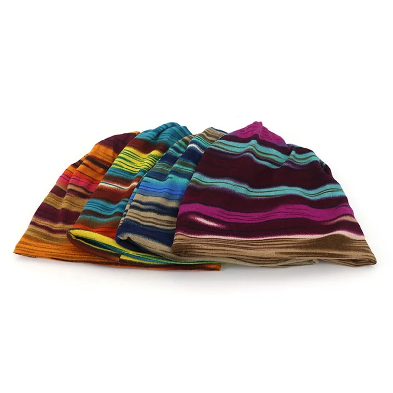 DRNM003 Multifunction Beanie Hat Scarf Soft Stretch Polyester Sweat Headband Cap Hat for Men, Women - Lake Blue