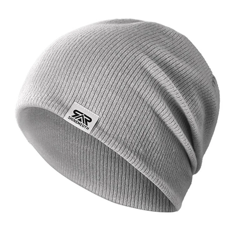 SHINEMEOTH Winter Warm Windproof Skull Cap Unisex Solid Color Elastic Beanie Knit Hat - SH-8EE014-10