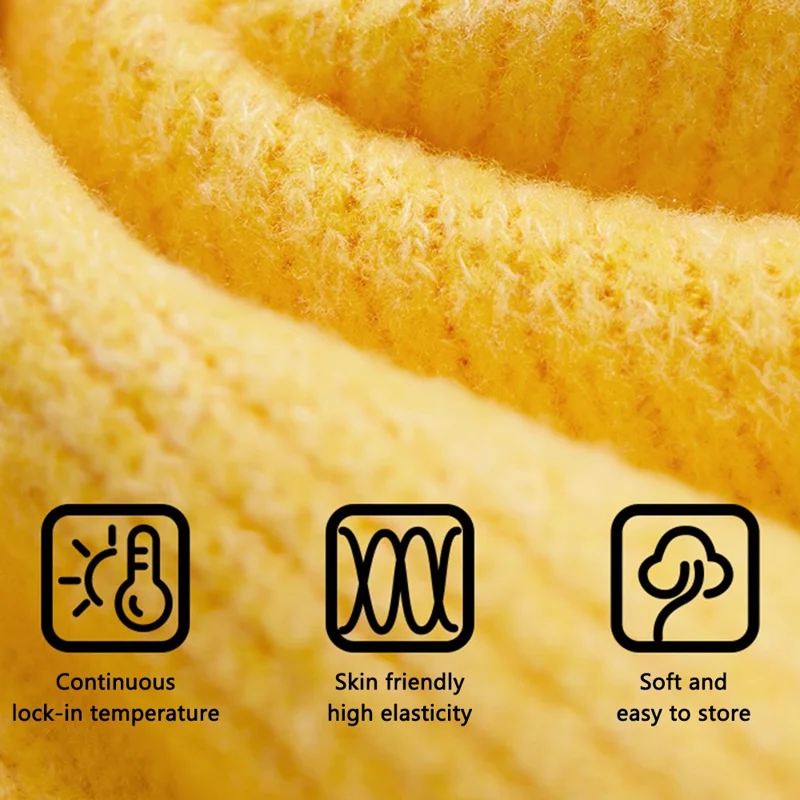 SHINEMEOTH Vinter Varm Vindtät Skallmössa Unisex Enfärgad Elastisk Beanie Stickad Mössa - SH-8EE014-04