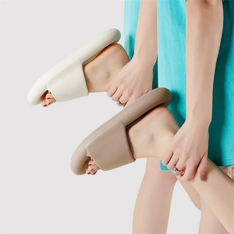 TZLDN LDN7716 Sandales d'intérieur amortissantes en EVA antidérapantes pour la salle de bain - Milky Coffee / 36-37