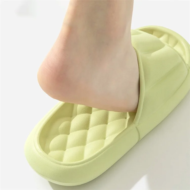 TZLDN 5819 Hommes Femmes Couleur Unie Non-slip Pantoufles d'Intérieur Doux Glissades EVA - Vert / 36-37