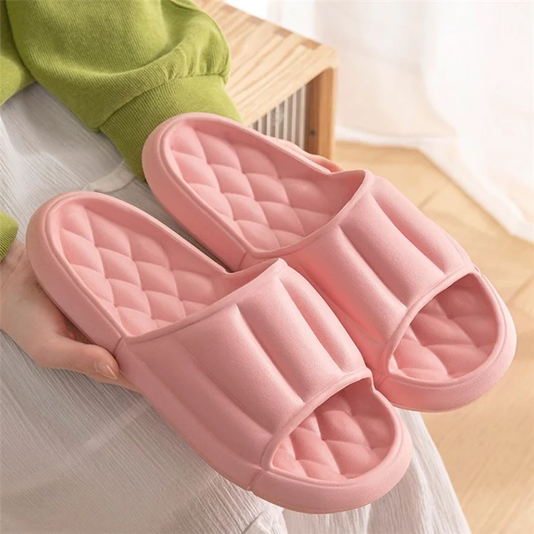 TZLDN 5819 Hommes Femmes Couleur Unie Non-slip Pantoufles d'Intérieur Doux Glissades EVA - Vert / 36-37
