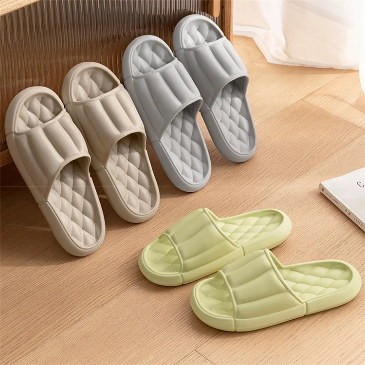 TZLDN 5819 Hommes Femmes Couleur Unie Non-slip Pantoufles d'Intérieur Doux Glissades EVA - Vert / 36-37