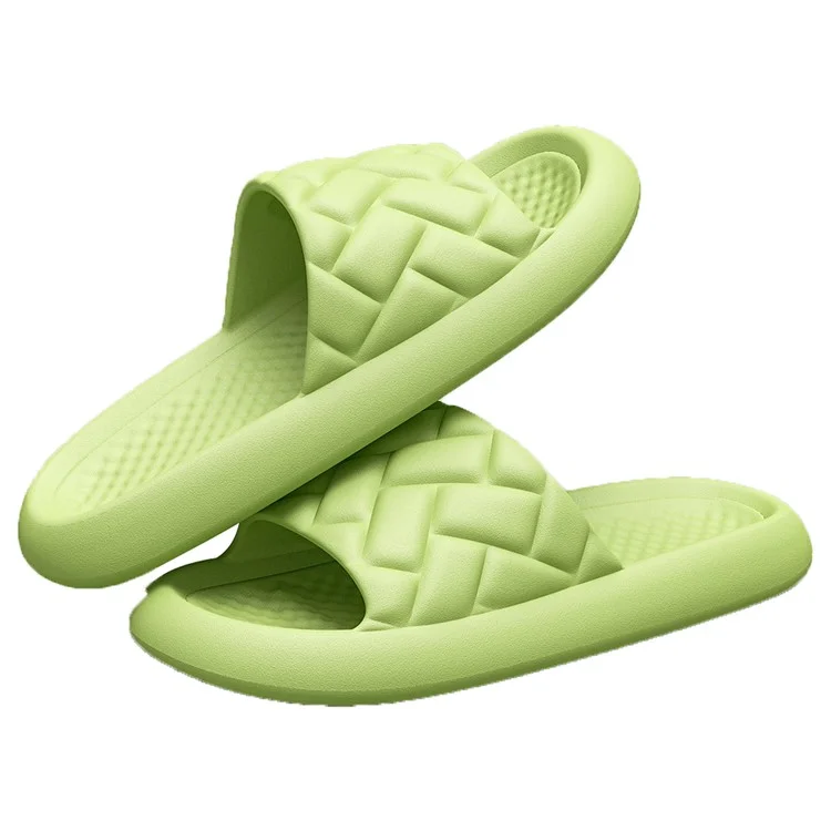 Tzldn Ldn5712 Texture Rettangolare Shock Che Assorbono Eva Pantofole Non Slip Interno - Verde / 36-37