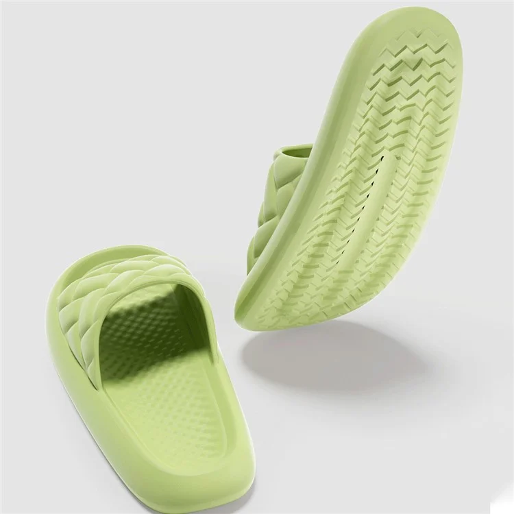 TZLDN LDN5712 Rectangular Texture Shock-absorbing EVA Indoor Non-slip Slippers - Green / 36-37