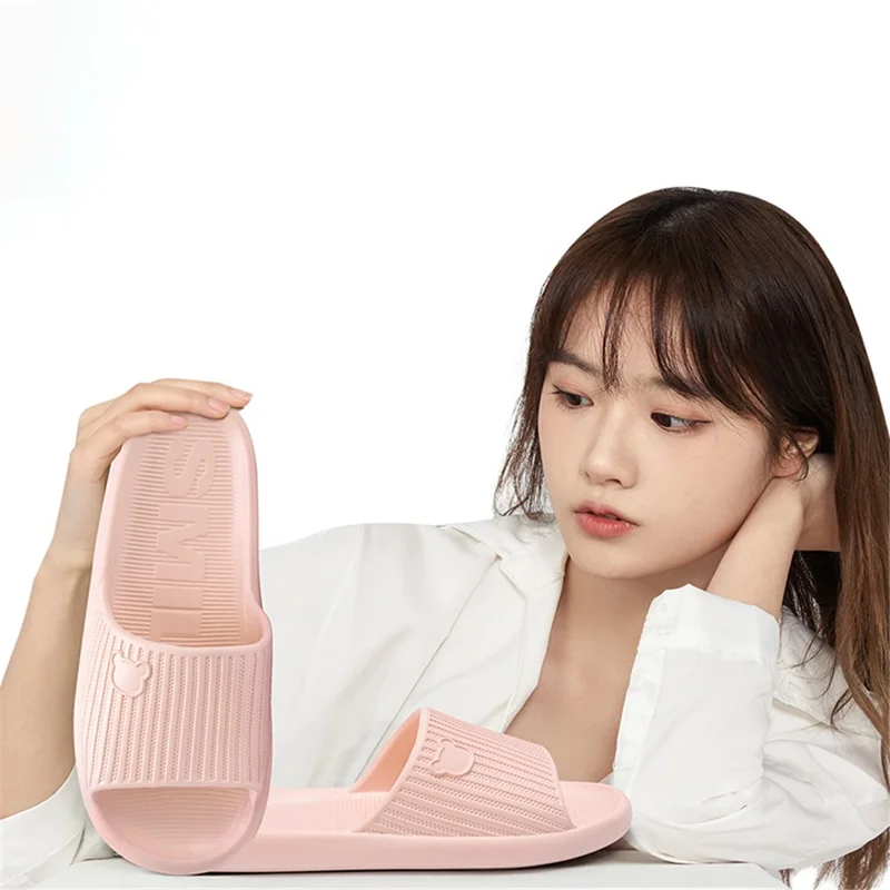 TZLDN 618 1 Pair Ultra-light Bathroom Slippers Foldable EVA Shower Shoes - Pink / 40-41