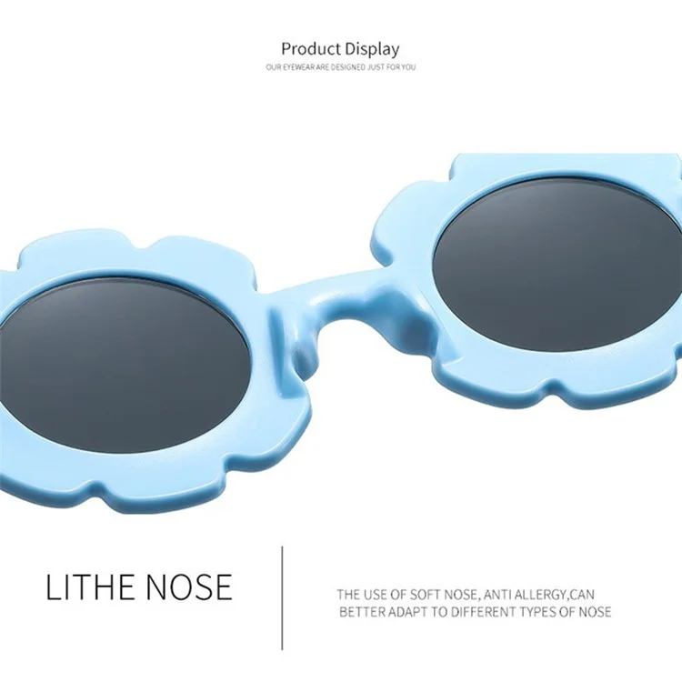 12321 Outdoor UV400 Protection Kids Flower Sunglasses Toddlers PC Glasses Eyewear - C1