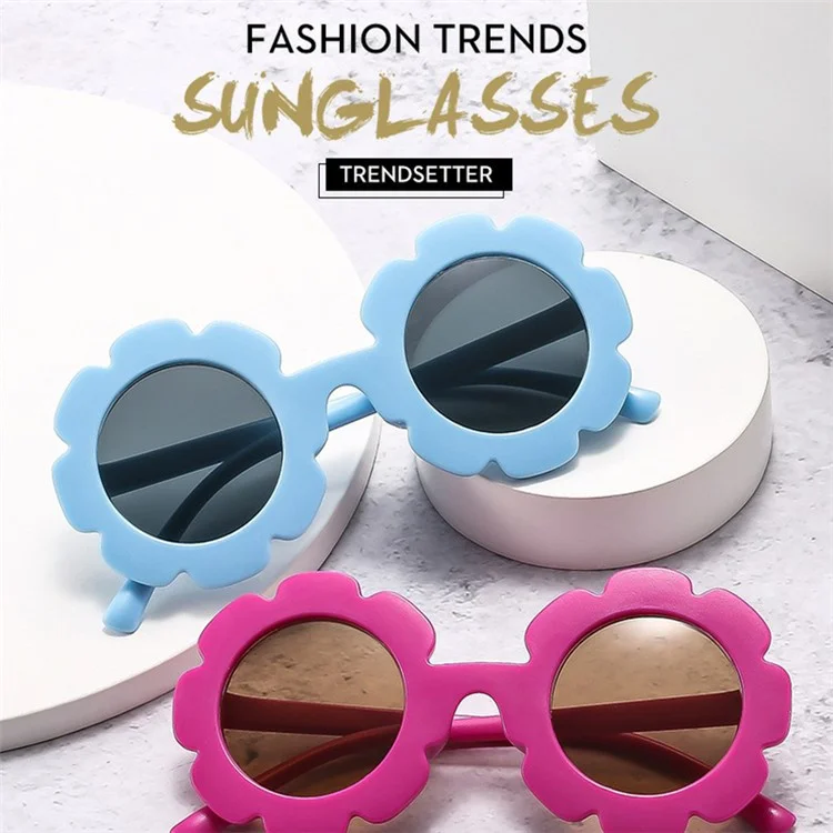 12321 Outdoor UV400 Protection Kids Flower Sunglasses Toddlers PC Glasses Eyewear - C1
