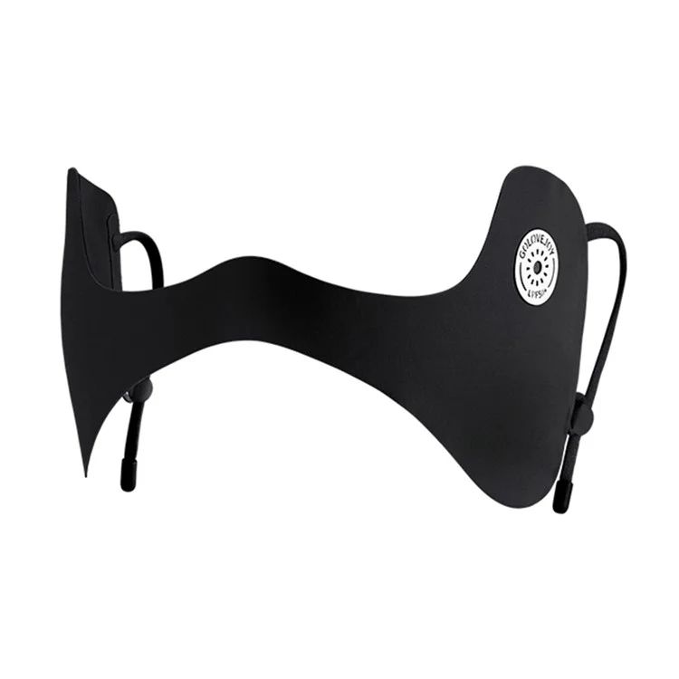 GOLOVEJOY XTJ127 Masque Facial de Protection UV d'Été en Soie de Glace de Forme de Papillon - Noir