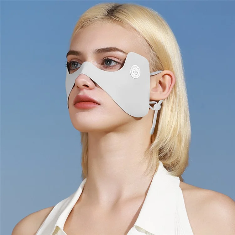 GOLOVEJOY XTJ127 Masque Facial de Protection UV d'Été en Soie de Glace de Forme de Papillon - Noir
