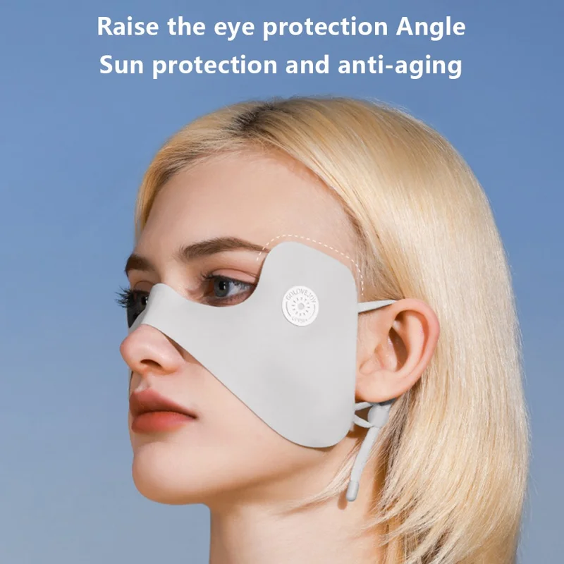 GOLOVEJOY XTJ127 Summer UV Protection Ice Silk Butterfly Shape Face Mask - Pink