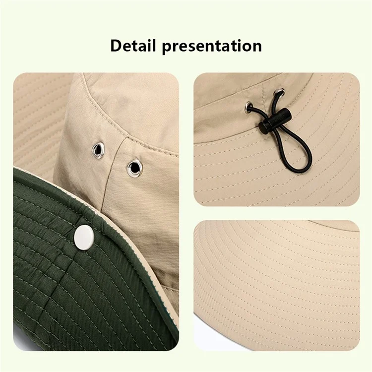 GOLOVEJOY Summer Hat Wide Brim UPF 50+ UV Protection Fishing Cap - XMZ77 / Black