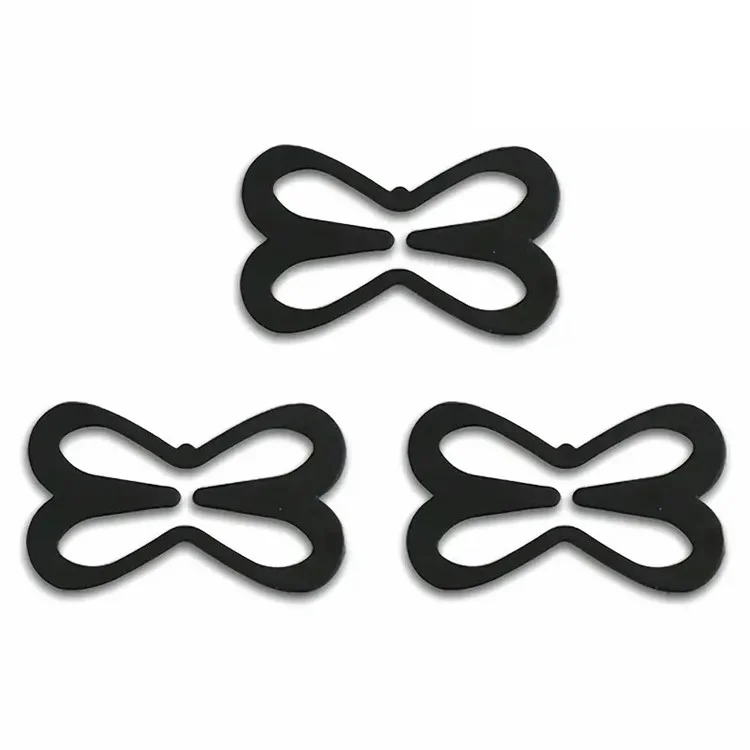 3 pièces Clips de soutien-gorge Clips de retenue Clips anti-glissement - Noir
