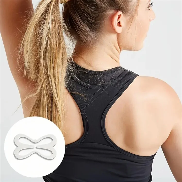 3 pièces Clips de soutien-gorge Clips de retenue Clips anti-glissement - Noir